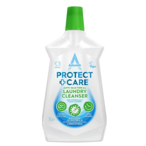 Средство для дезинфекции и устранения запахов во время стирки Astonish Protect + Care, 1 л